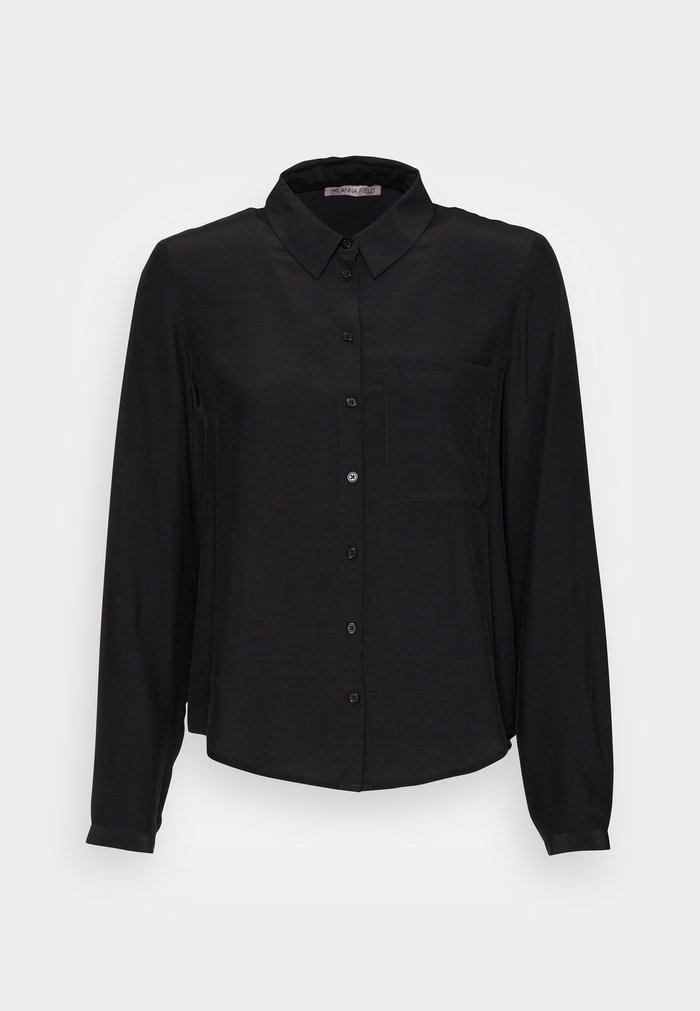 Chemisier Anna Field Basic With Pocket Button down Noir Femme | NWZ-2940101